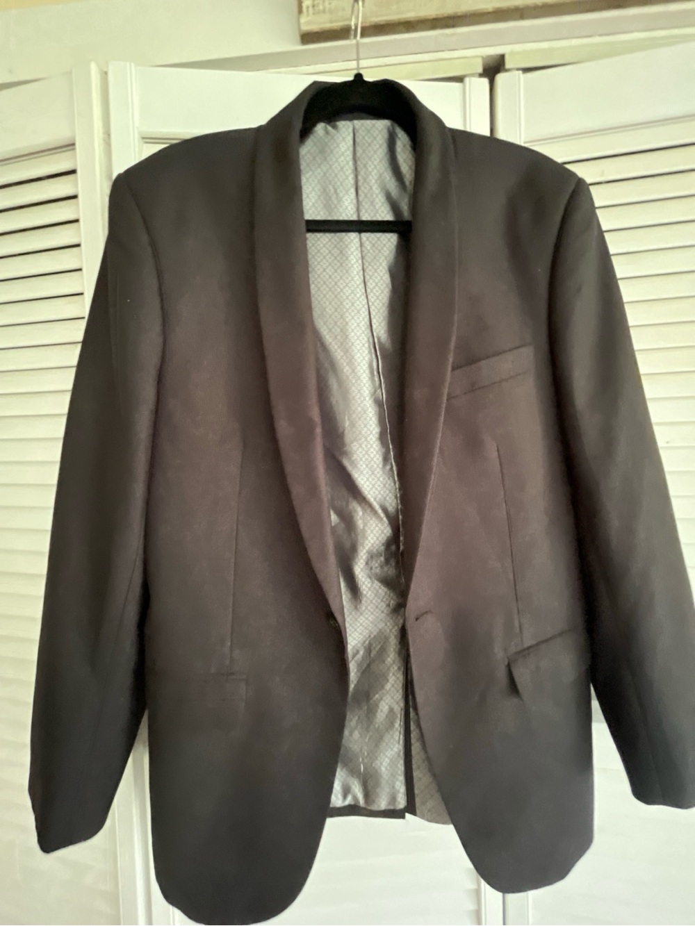Men's Black Shawl Collar Blazer